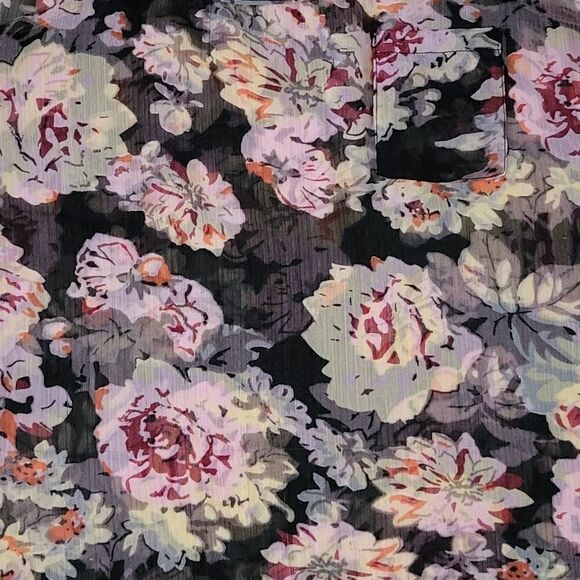 Wet Seal Women's Sheer Floral Racerback Tank Top - Picture 7 of 8